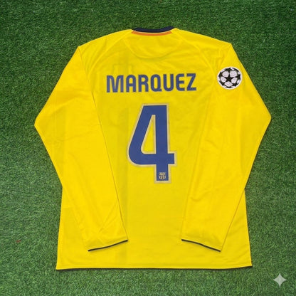 Rafael Marquez FC Barcelona 08/09 Season Yellow Away Retro Football Jersey