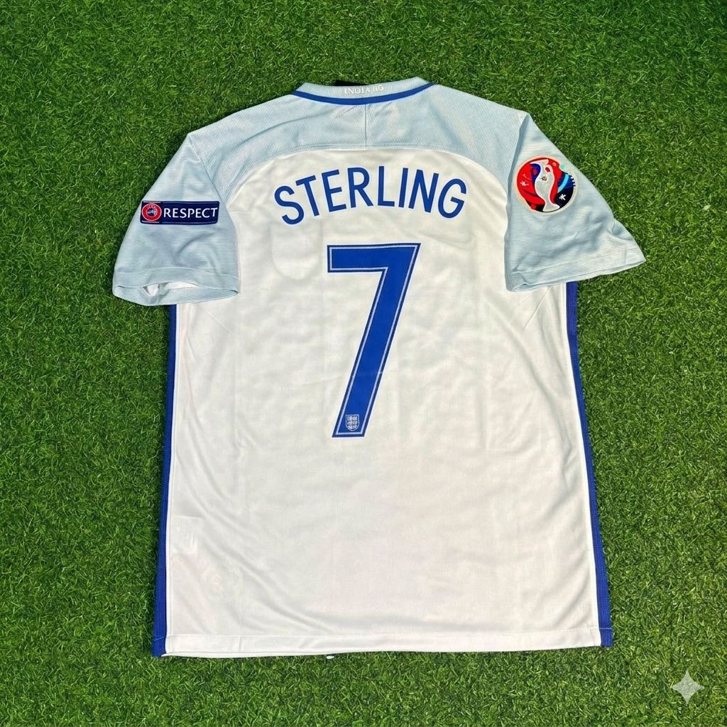 Raheem Sterling #7 England Euro 2016 Home Retro Jersey
