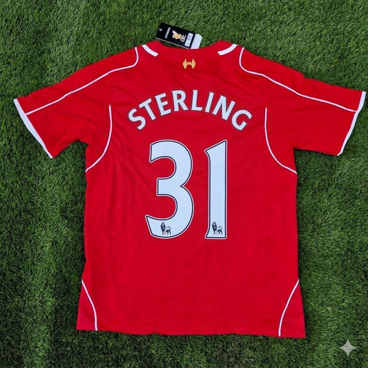 Raheem Sterling 31 Liverpool 2014/15 Home Retro Football Jersey Kit