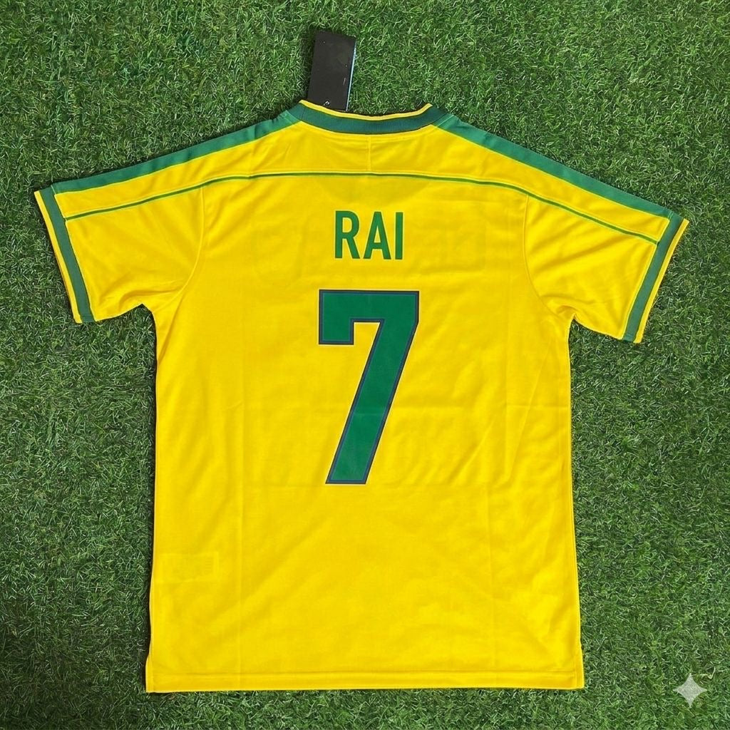Brazil World Cup 1998 Raí #7 Retro Football Jersey