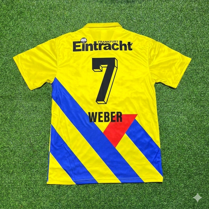 Ralf Weber Eintracht Frankfurt 1993/1996 Retro Yellow Football Jersey Kit