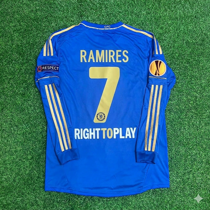 Ramires 7-Chelsea 2013 Europe League Final Amsterdam Blue Retro Football Jersey
