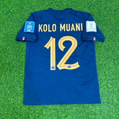 France World Cup 2022 Randal Kolo Muani Final Retro Football Jersey