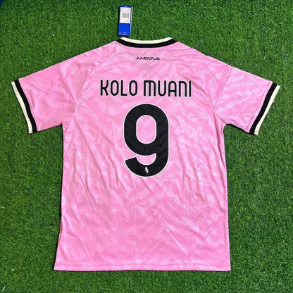 Randal Kolo Muani #9 Juventus 2026-2027 Away Pink Football Jersey
