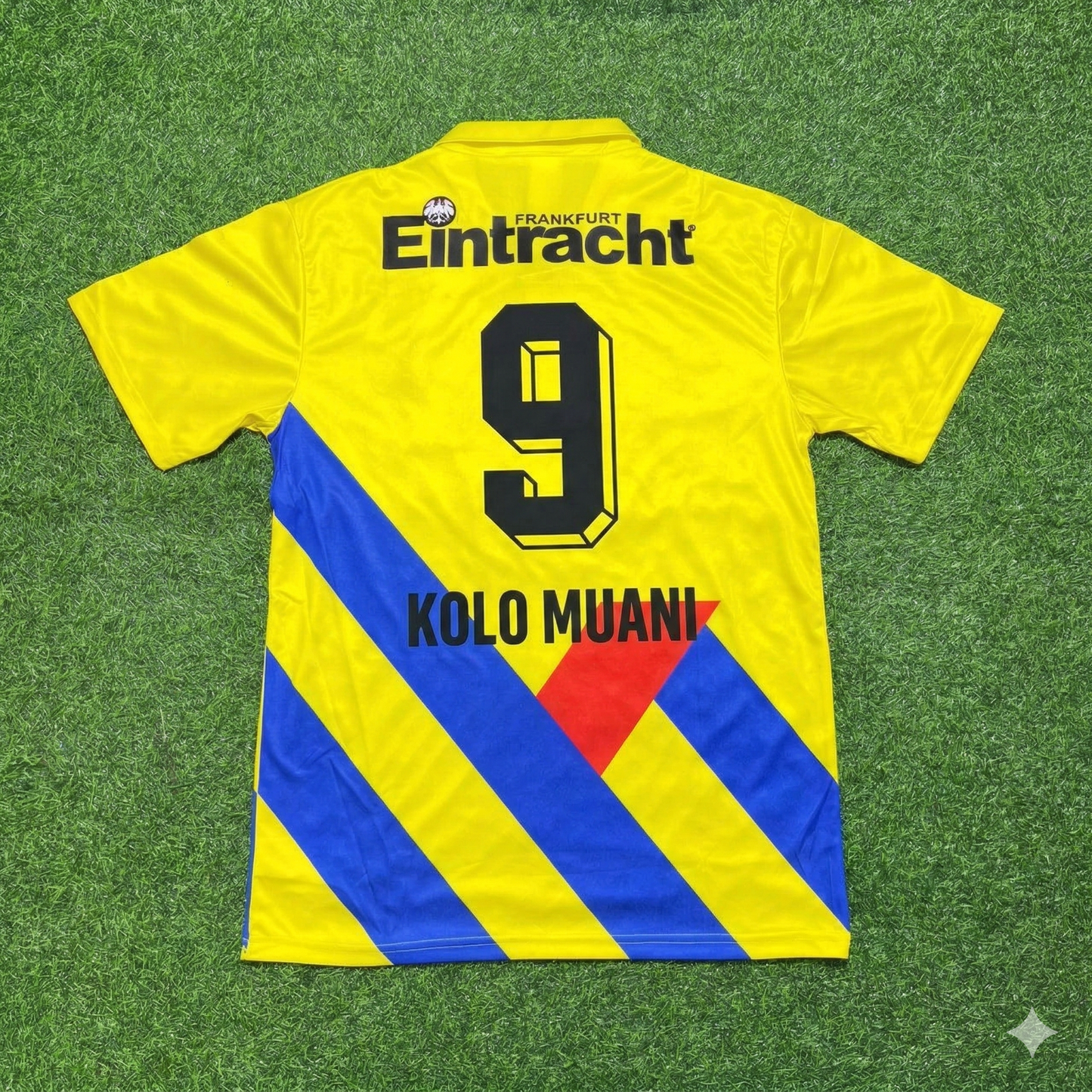 Randal Kolo Muani Eintracht Frankfurt Retro Yellow Football Jersey Kit