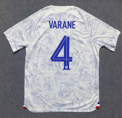 France World Cup 2022 Raphael Varane #4 Away Retro Football Jersey