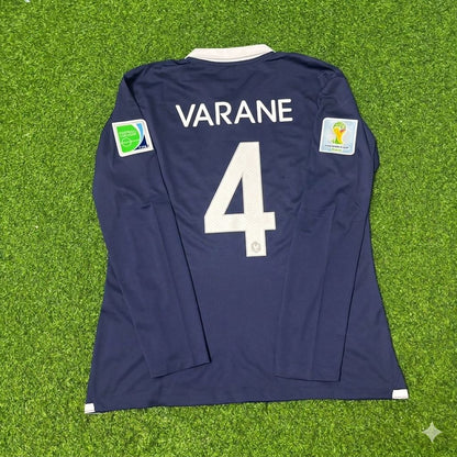 France World Cup 2014 Raphael Varane #4 Long Sleeve Football Jersey
