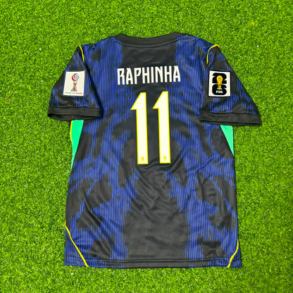 Raphinha #11 Brazil 2026 World Cup Blue New Season Football Jersey