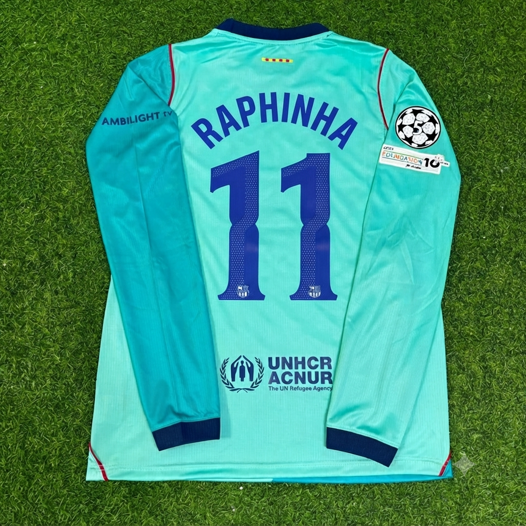 Raphinha #11 Barcelona 2027 Long Sleeve Football Jersey
