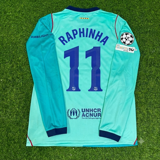 Raphinha #11 Barcelona 2027 Long Sleeve Football Jersey