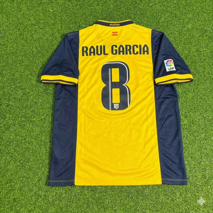 Raul Garcia #8 Atlético Madrid 2013-2014 Away Yellow Football Jersey Kit