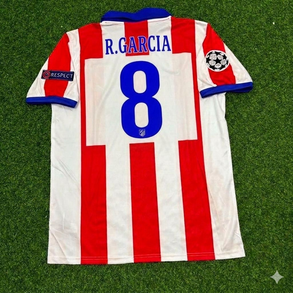 Raúl García 8- Atlético Madrid 2014 Champions League Final Retro Football Jersey Kit