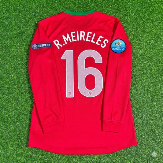 Portugal EURO 2012 Raúl Meireles #16 Long Sleeve Retro Football Jersey