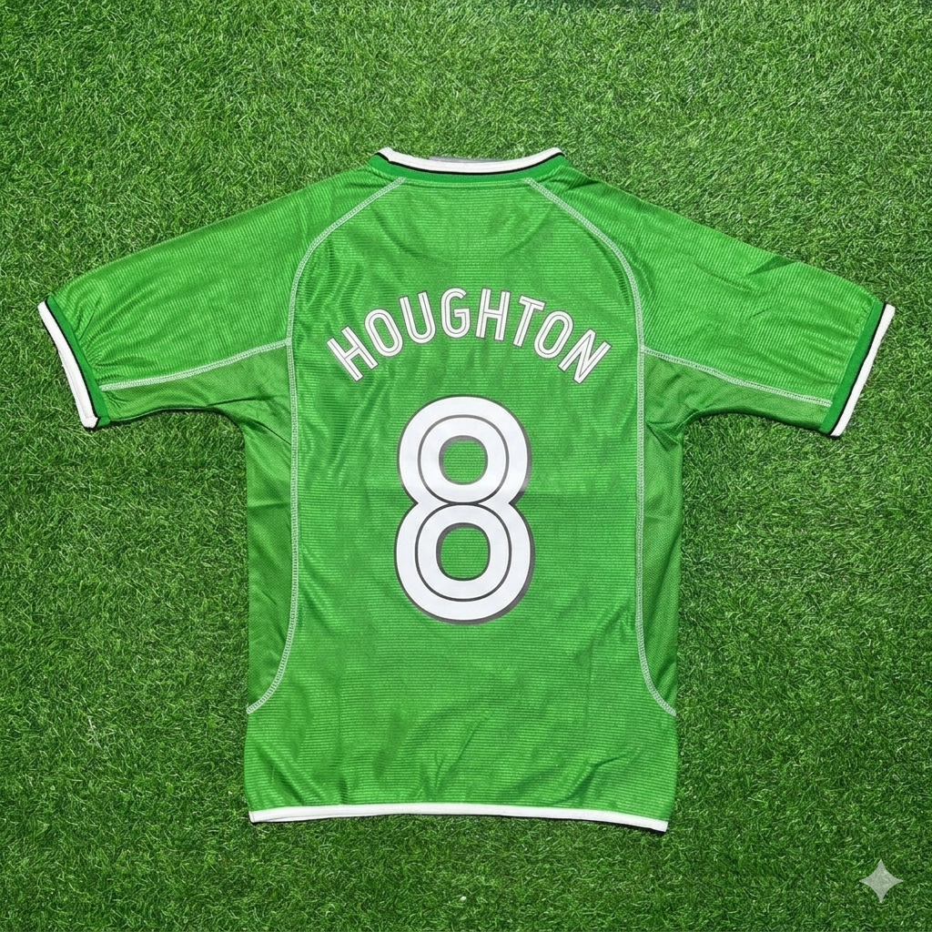 Ray Houghton Ireland Retro Green Football Jersey Kit