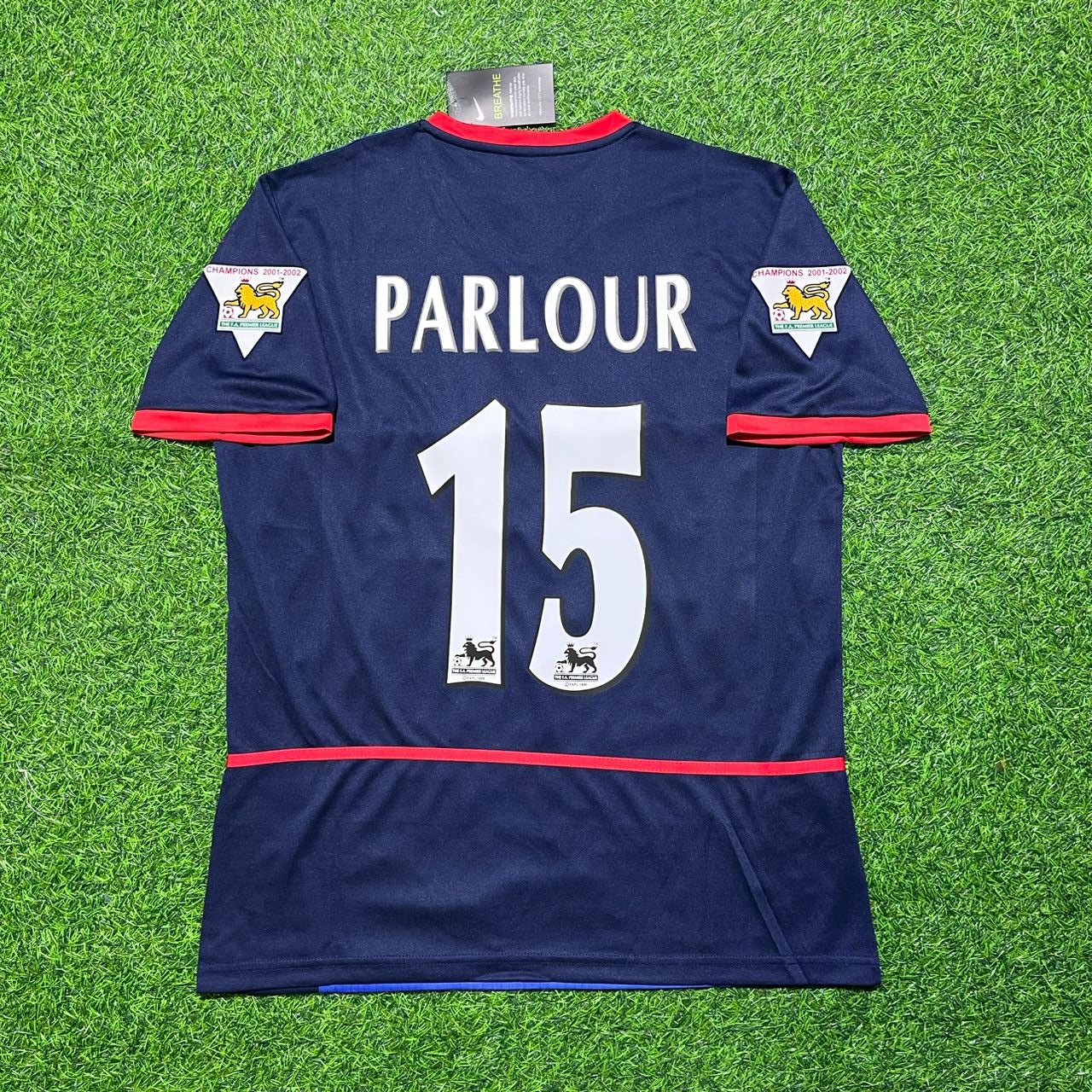 Ray Parlour 15- Arsenal 2002-2004 Black Blue o2 Retro Football Jersey Kit