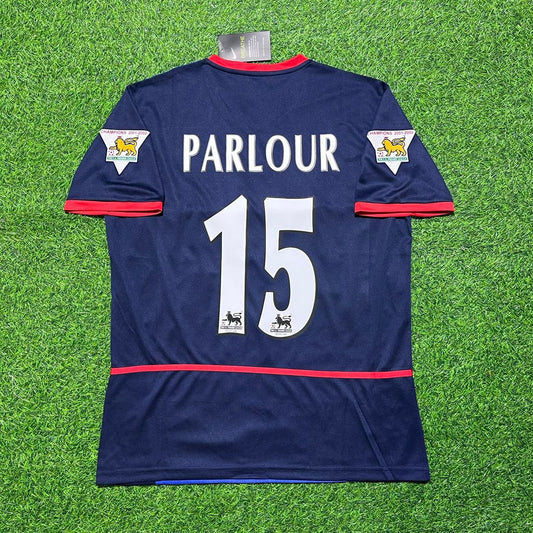 Ray Parlour 15- Arsenal 2002-2004 Black Blue o2 Retro Football Jersey Kit