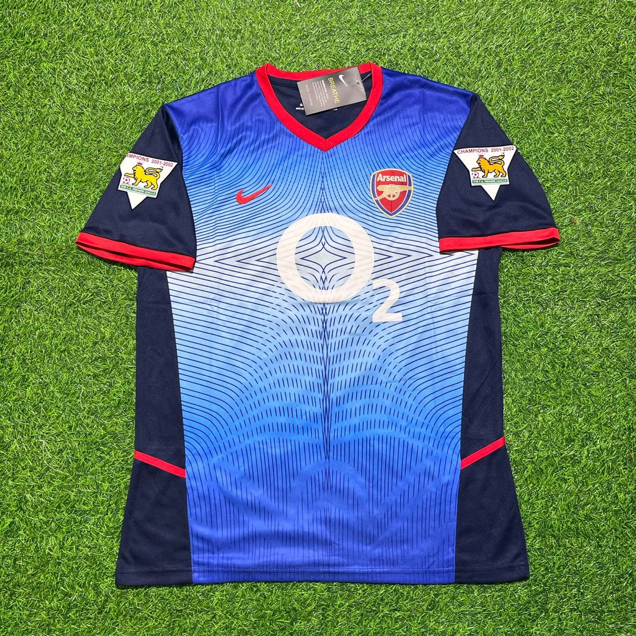 Ray Parlour 15- Arsenal 2002-2004 Black Blue o2 Retro Football Jersey Kit