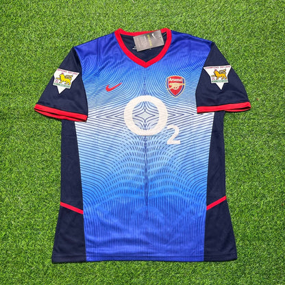 Ray Parlour 15- Arsenal 2002-2004 Black Blue o2 Retro Football Jersey Kit