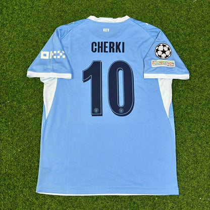 Rayan Cherki #10 Manchester City 2026-27 Home Champions League Patch Football Jersey