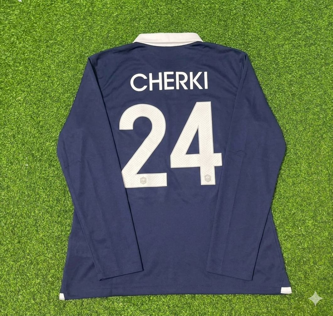 Rayan Cherki #24 France Long Sleeve Football Jersey