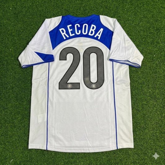 Alvaro Recoba Inter Milan 2004-2005 Retro White Football Jersey Kit