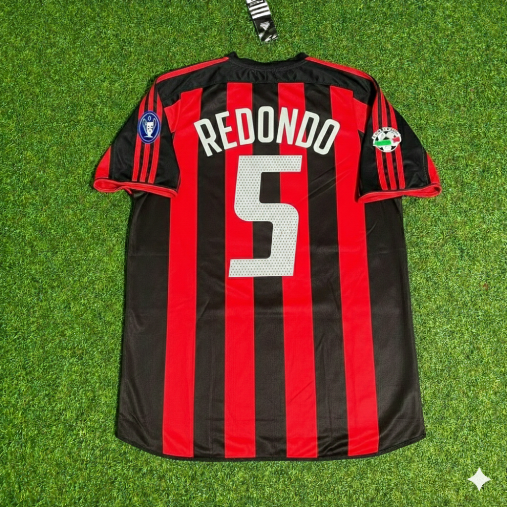 Fernando Redondo 5 Milan 2003/2004 Home Retro Football Jersey Kit