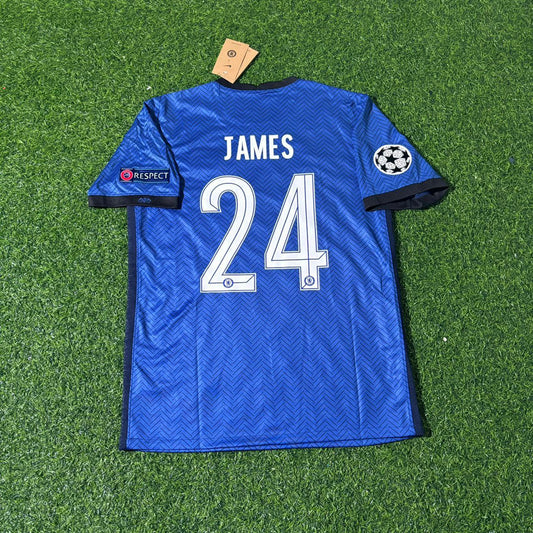 Reece James Chelsea 2021 Champions League Final Porto Blue Retro Football Jersey Kit