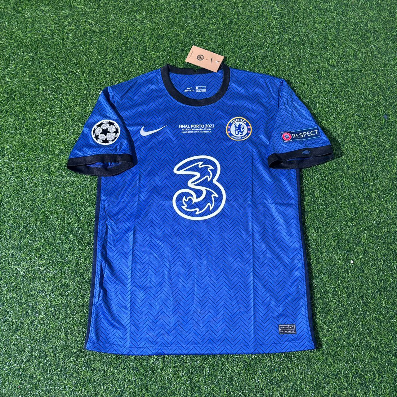 Reece James Chelsea 2021 Champions League Final Porto Blue Retro Football Jersey Kit