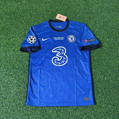 Reece James Chelsea 2021 Champions League Final Porto Blue Retro Football Jersey Kit