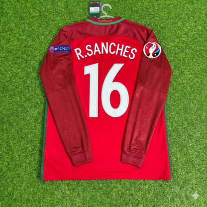 Portugal EURO 2016 Renato Sanches 16- Final Long Sleeve Retro Football Jersey