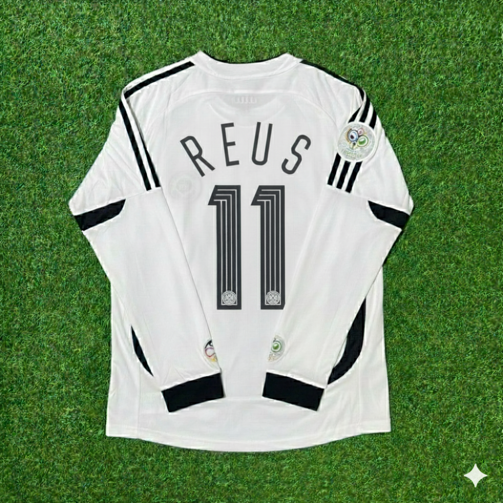 Marco Reus Germany World Cup Long Sleeve White Retro Football Jersey Kit