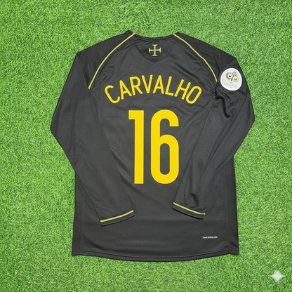 Portugal World Cup 2006 Ricardo Carvalho Long Sleeve Black Retro Football Jersey