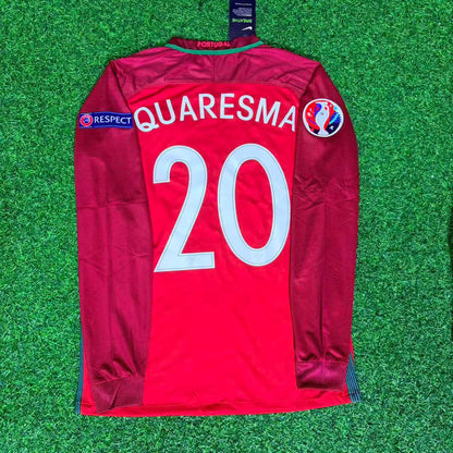 Portugal EURO 2016 Ricardo Quaresma 20- Final Long Sleeve Retro Football Jersey