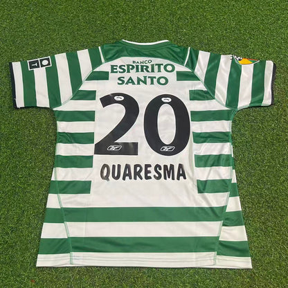 Ricardo Quaresma 20 Sporting CP Lisbon 2001 2003 Retro Football Jersey Kit