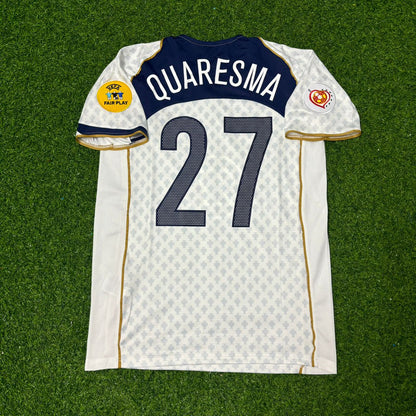 Portugal EURO 2004 Ricardo Quaresma #27 Away White Retro Football Jersey Kit