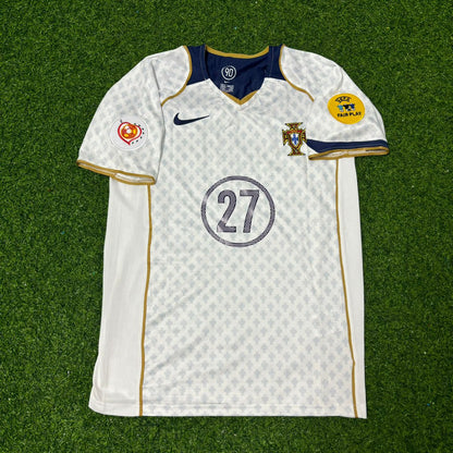 Portugal EURO 2004 Ricardo Quaresma #27 Away White Retro Football Jersey Kit