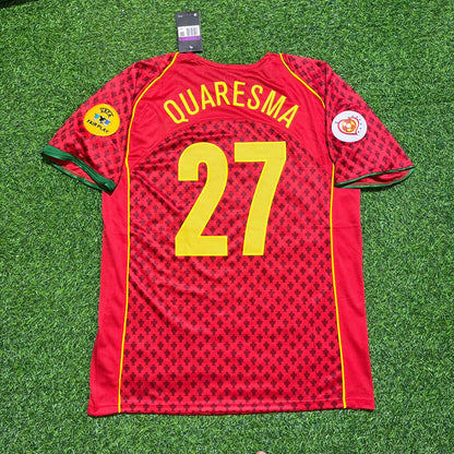 Ricardo Quaresma EURO 2004 Retro Home Red Football Jersey