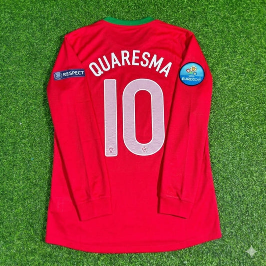 Portugal EURO 2012 Ricardo Quaresma #10 Long Sleeve Retro Football Jersey