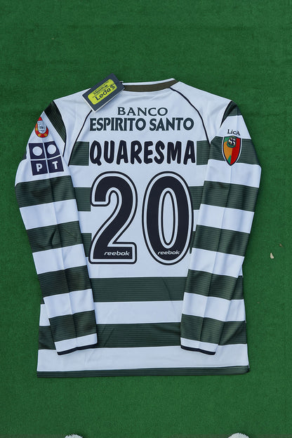 Ricardo Quaresma Sporting Lisbon Retro Long Sleeve Soccer Football Jersey Kit