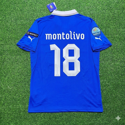 Italy EURO 2012 Riccardo Montolivo 18- Retro Home Football Jersey
