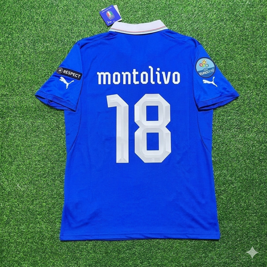 Italy EURO 2012 Riccardo Montolivo 18- Retro Home Football Jersey