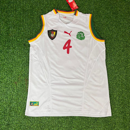 Rigobert Song 4 - Cameroon 2002 World Cup Sleeveless Football Jersey Kit