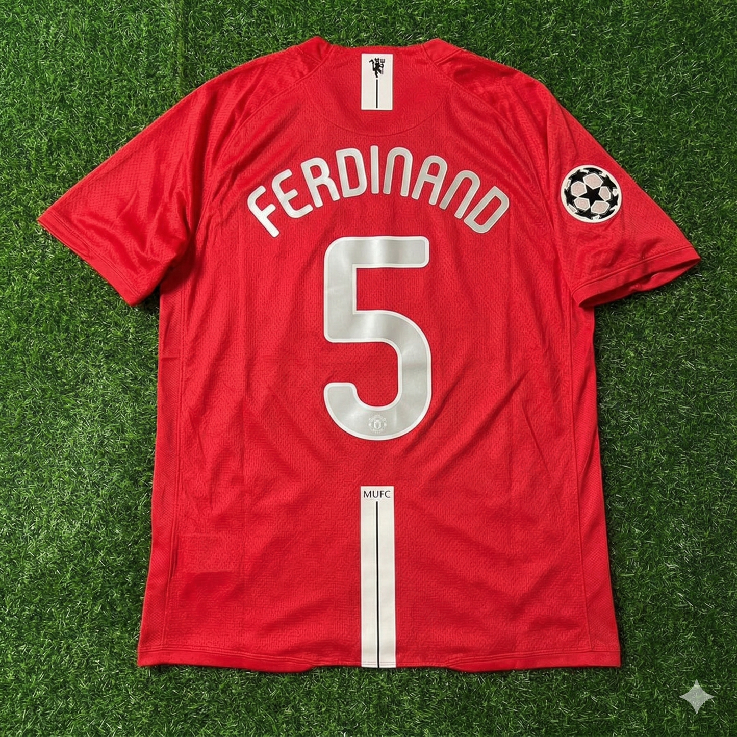 Rio Ferdinand Manchester United Champions League Final Moscow 2008 Retro Red Football Shirt Jersey