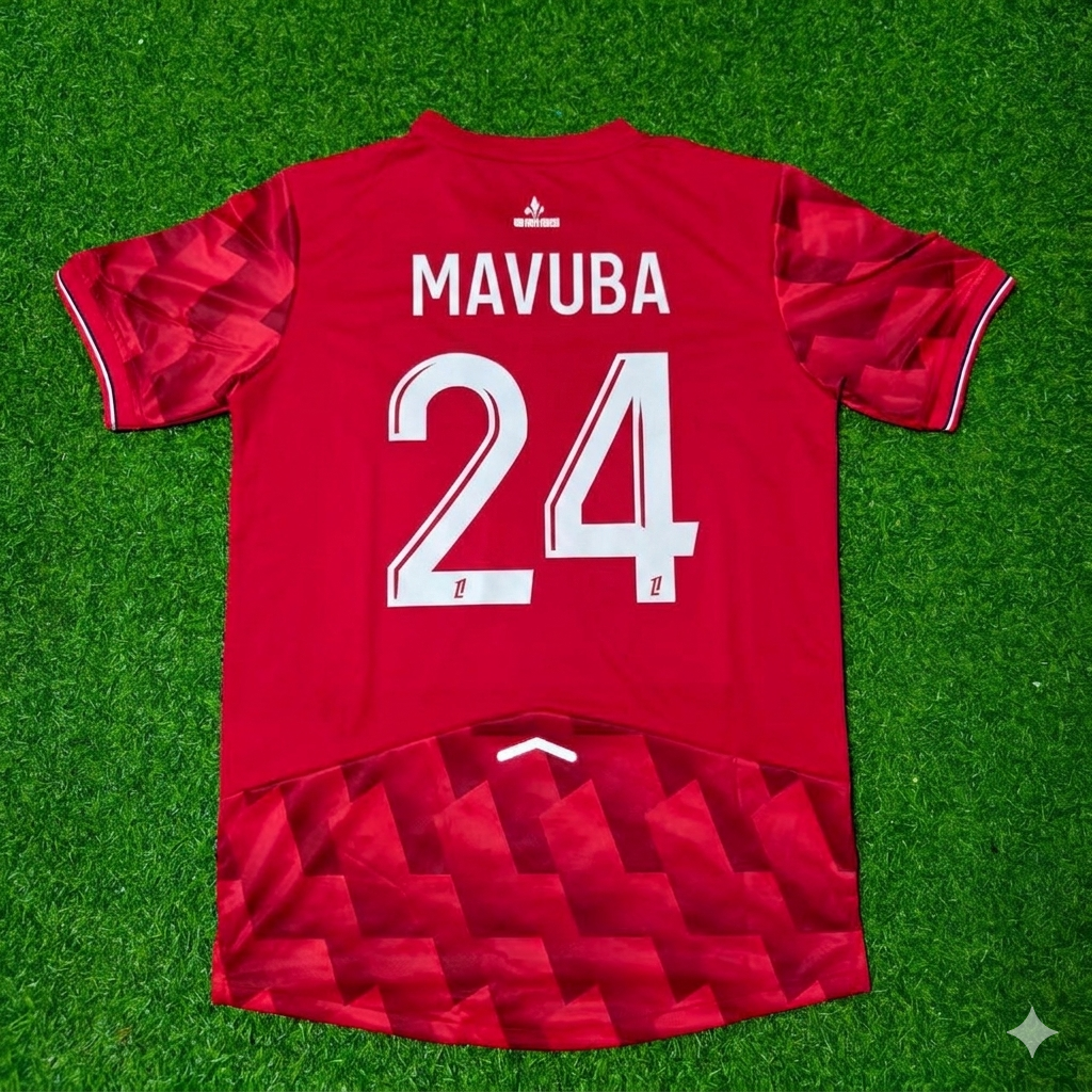 Rio Mavuba #24 LOSC Lille Home Football Retro Football Jersey