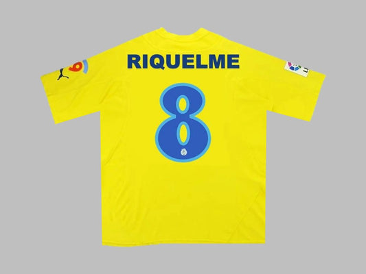 Riquelme Juan Roman 8 – Villarreal 2009–2010 Retro Home Kit Jersey – | Trikot | Maillot Soccer Kit