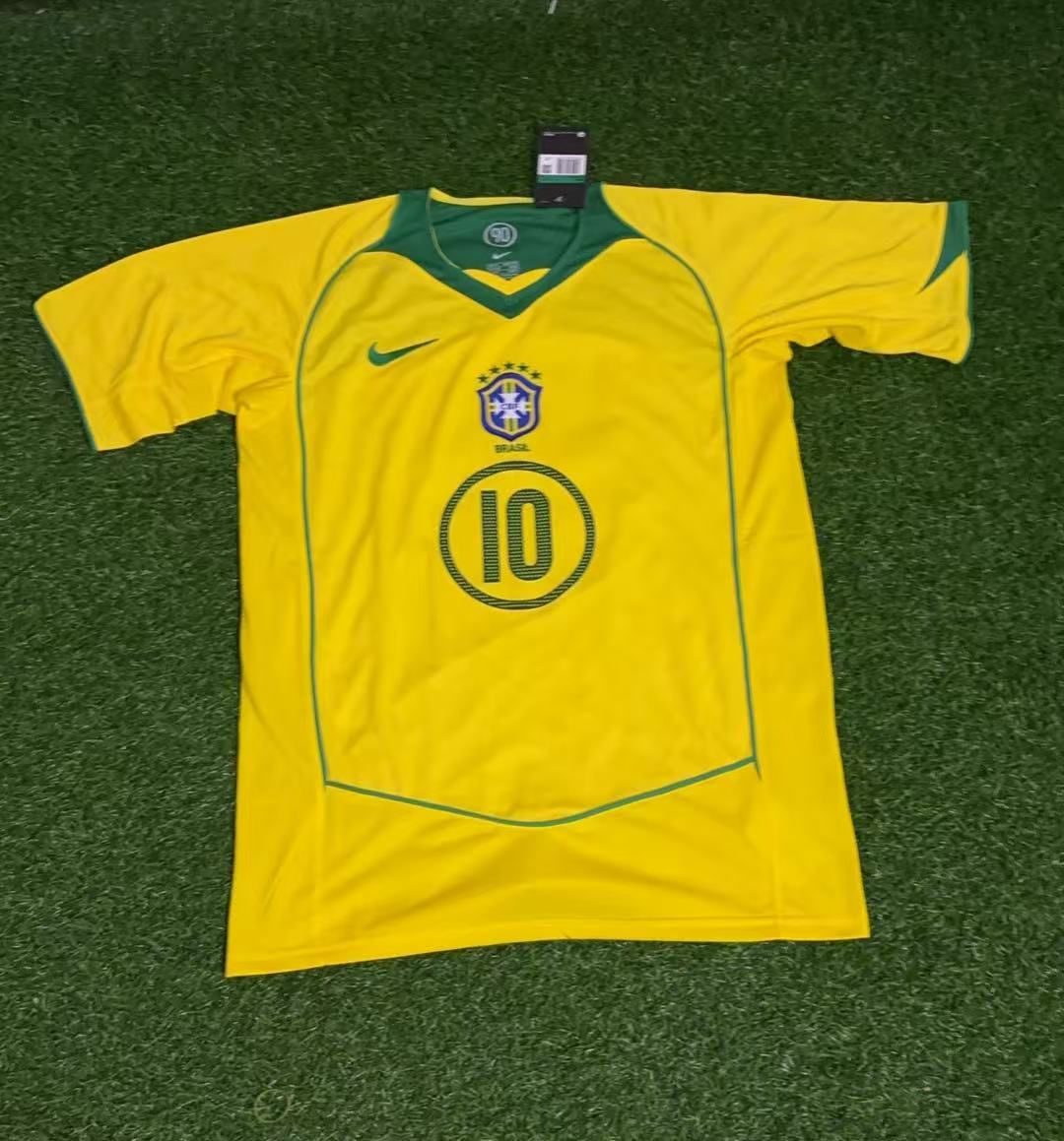 Brazil World Cup 2006 Rivaldo #10 Retro Football Jersey Kit