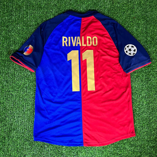 Rivaldo – Barcelona 1998/1999 Retro Kit Jersey – | Trikot | Maillot