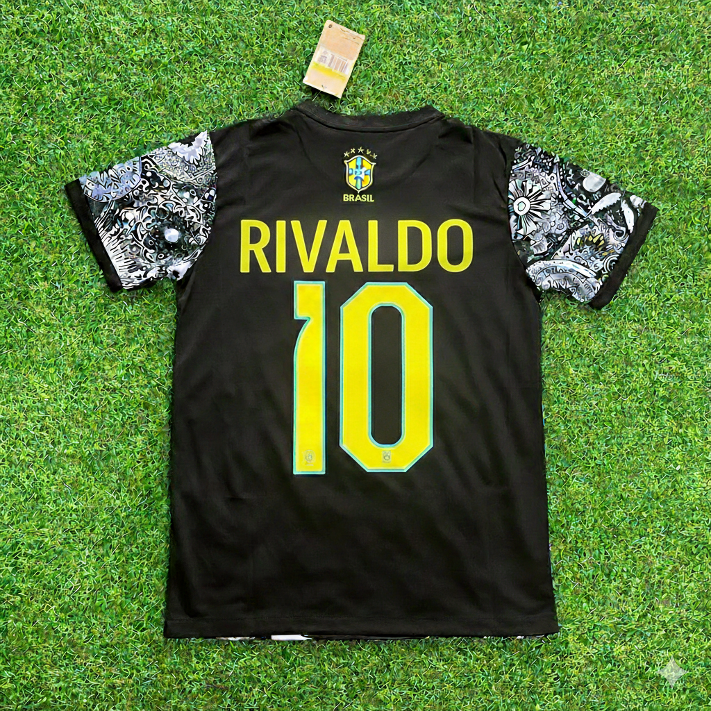 Rivaldo Brazil Iconic Retro Football Jersey