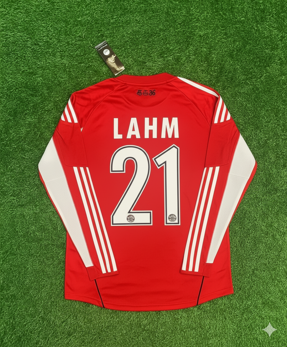 Philipp Lahm FC Bayern Munich 2010/11 Red Retro Football Jersey