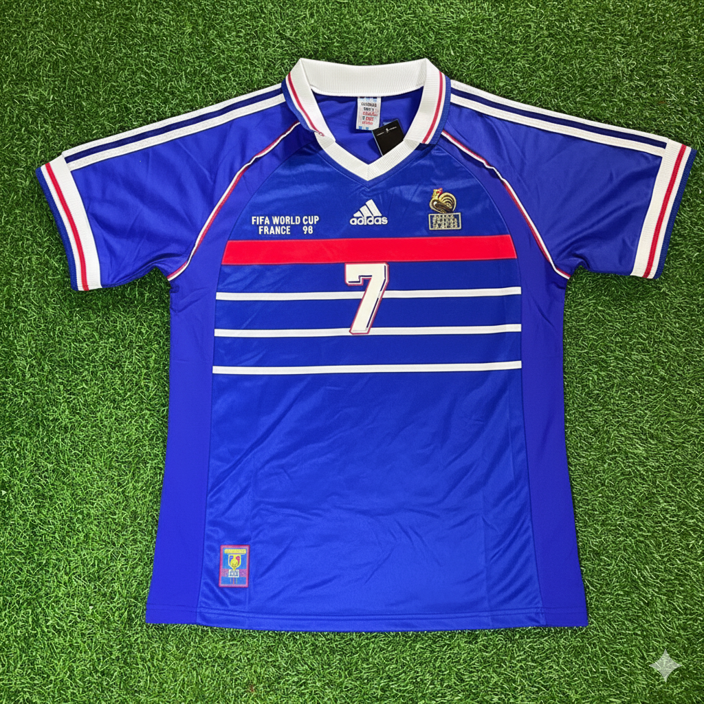 France World Cup 1998 Ousmane Dembele Retro Football Jersey